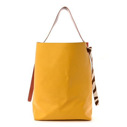 Celine Shiny Smooth Calfskin Zebra Printed Oversized Twisted Cabas Sunflower Light Ruby 3 of 16