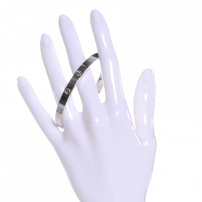 Cartier 18K White Gold LOVE Cuff Bracelet 21 2 of 5