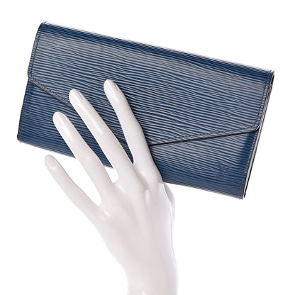 Louis Vuitton Epi Sarah Wallet NM Blue Celeste 2 of 6