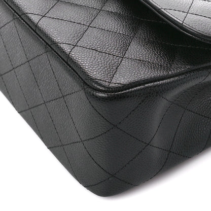 Chanel Caviar Quilted Jumbo Double Flap Black 11 of 11