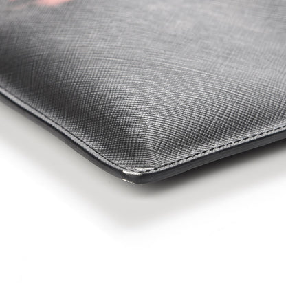 Givenchy Textured Coated Canvas Rottweiler Print Large Cosmetic Pouch Black 9 of 10