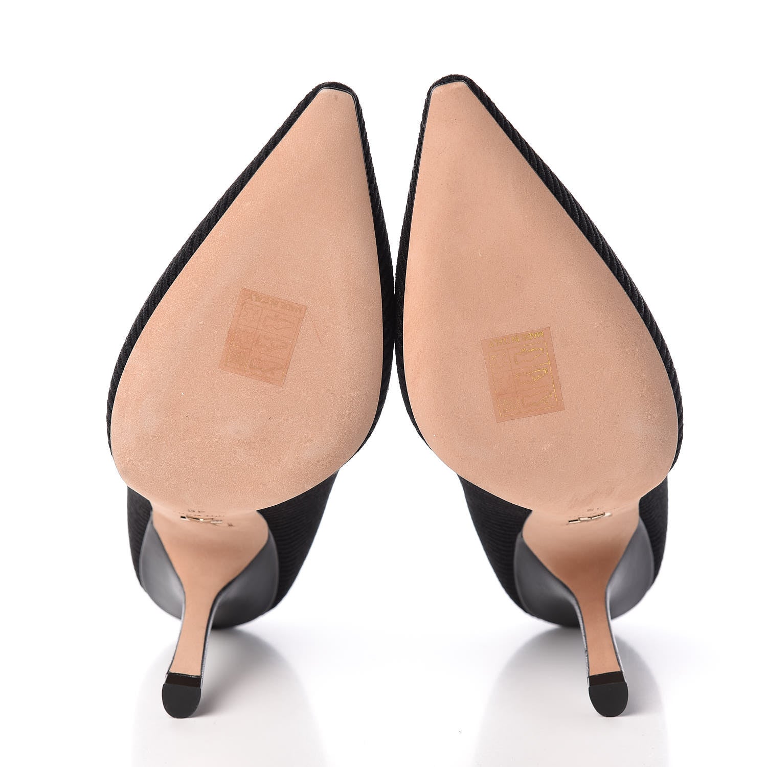 Christian Dior Technical Canvas Ribbon Embroidered J'Adior 100mm Pumps 38 Black 5 of 9
