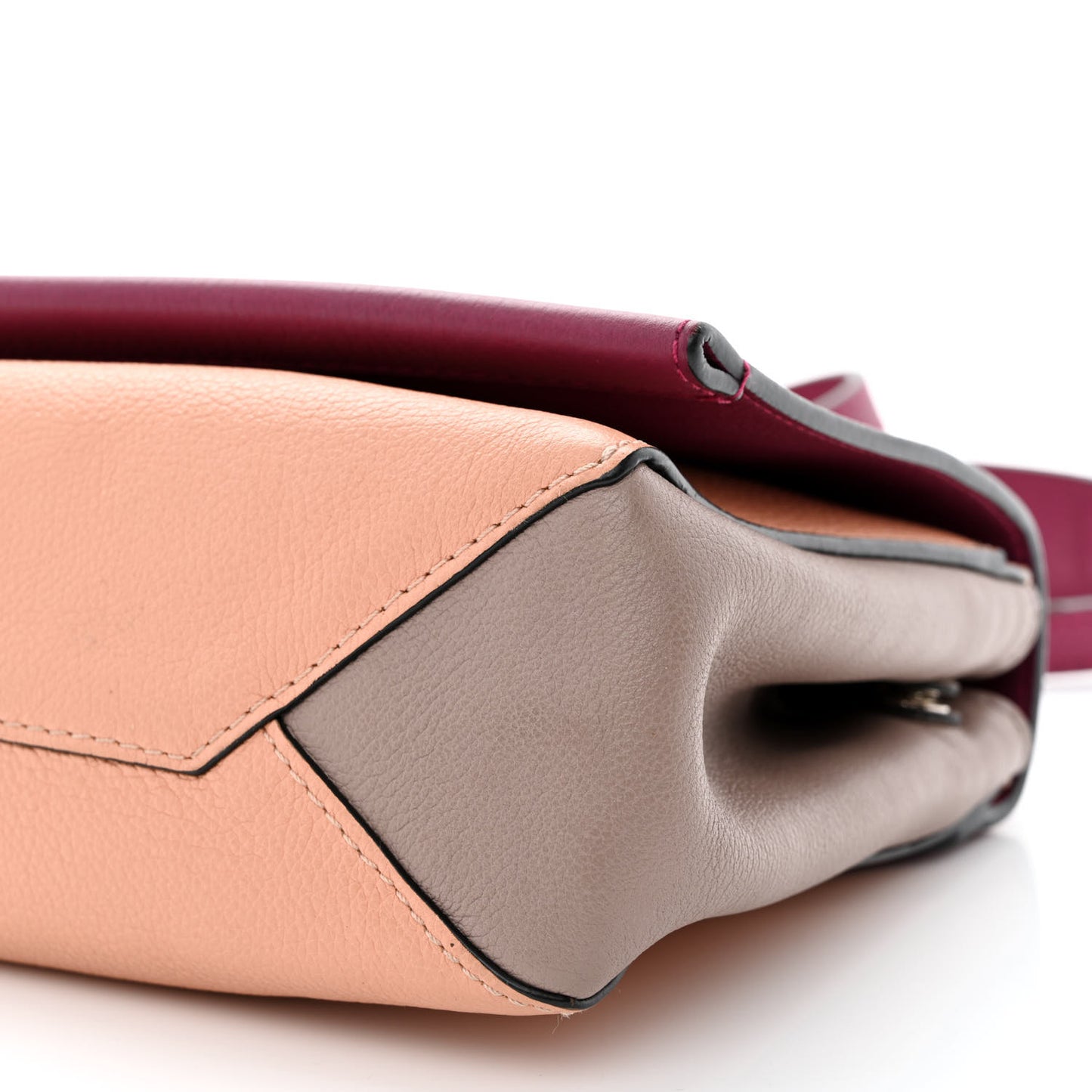 Calfskin Lockme II Chain Bag BB Grape Venus Raisin