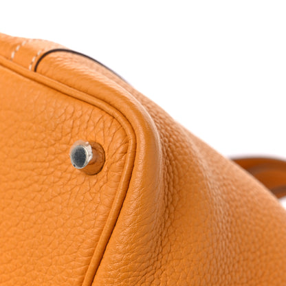 Hermes Taurillon Clemence Picotin Lock 18 PM Moutarde 9 of 12