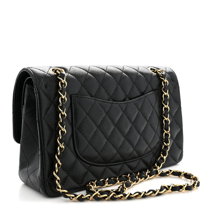 Chanel Caviar Quilted Medium Double Flap Black 3 of 12