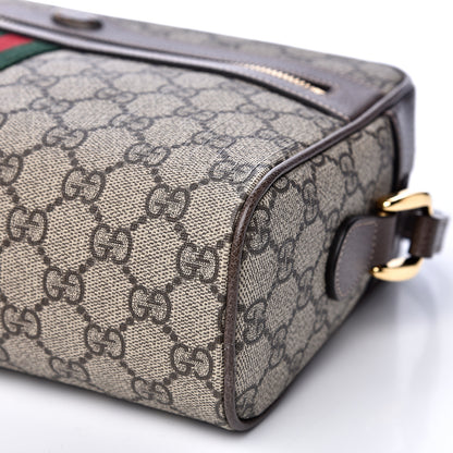 Gucci GG Supreme Monogram Web Small Ophidia Shoulder Bag Brown 8 of 9