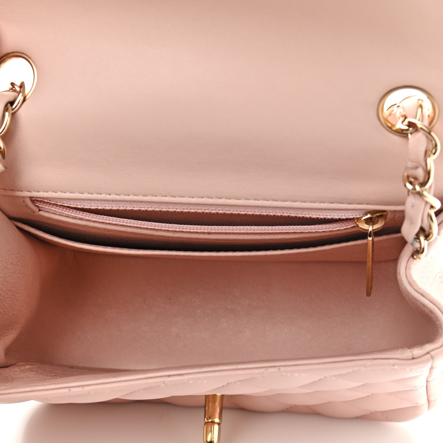 Chanel Lambskin Quilted Mini Square Flap Light Pink 4 of 8