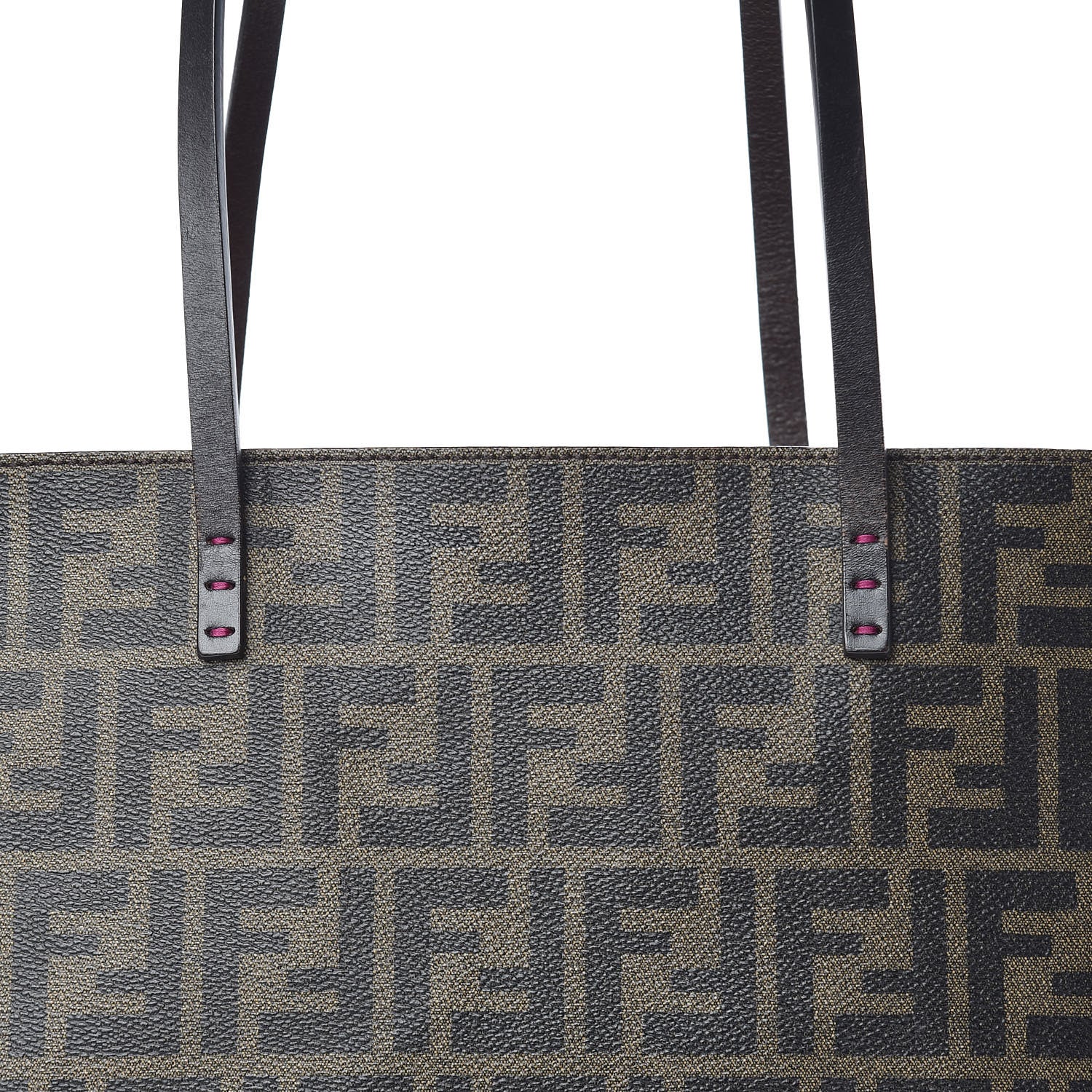 Fendi Zucca Spalmati Small Roll Tote Tobacco Fuxia 17 of 22