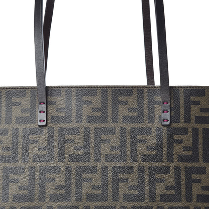 Fendi Zucca Spalmati Small Roll Tote Tobacco Fuxia 17 of 22