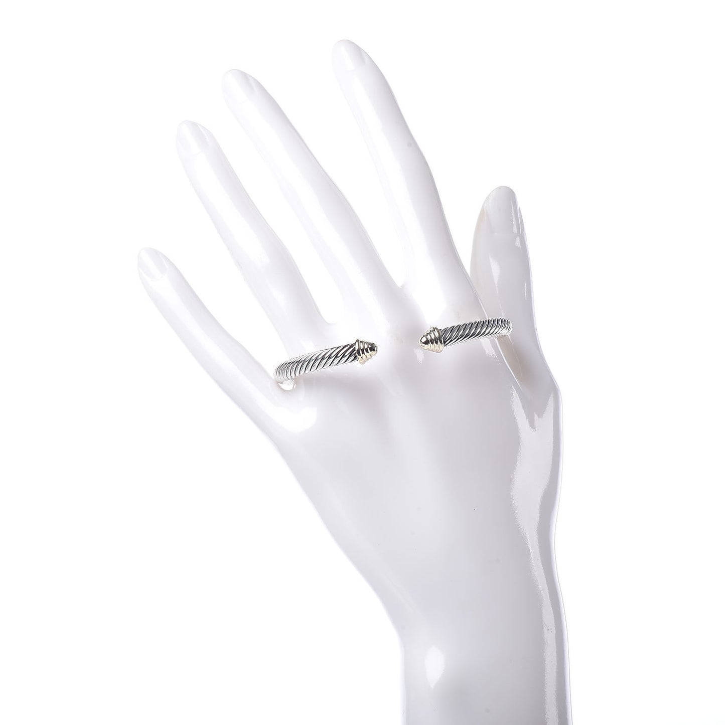 Sterling Silver 14K Yellow Gold 5mm Cable Classics Bracelet