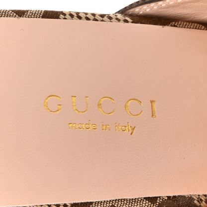 Gucci Monogram Jumbo GG Malaga Kid Womens Princetown Slippers 40.5 Camel Ebony New Acero Beige 7 of 8