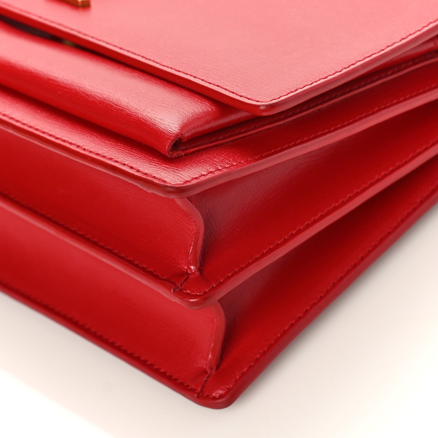 Saint Laurent Calfskin Medium Monogram Sunset Rouge Eros 9 of 9