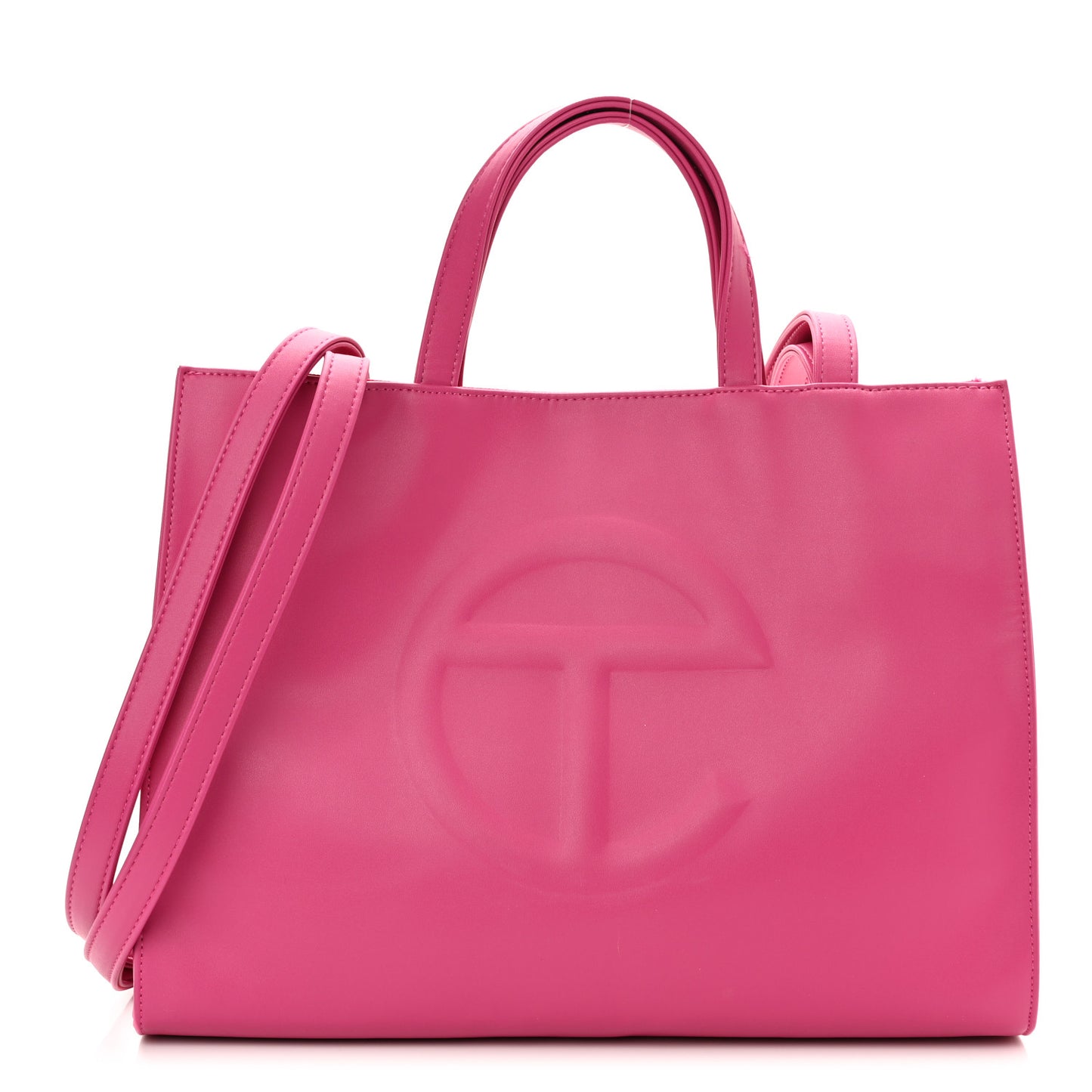 Vegan Leather Medium Shopping Bag Pink