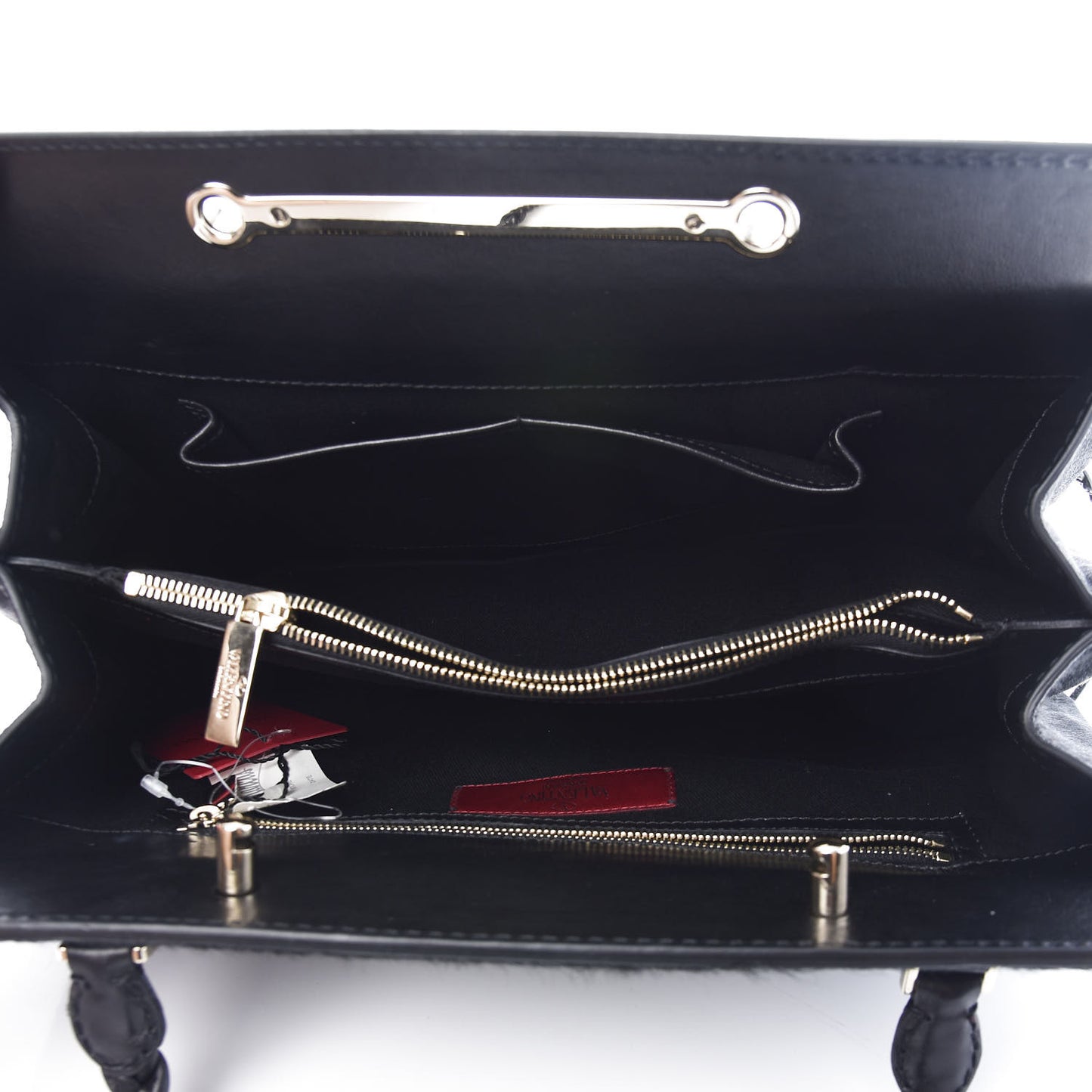 Calf Hair Lace Demetra Satchel Black