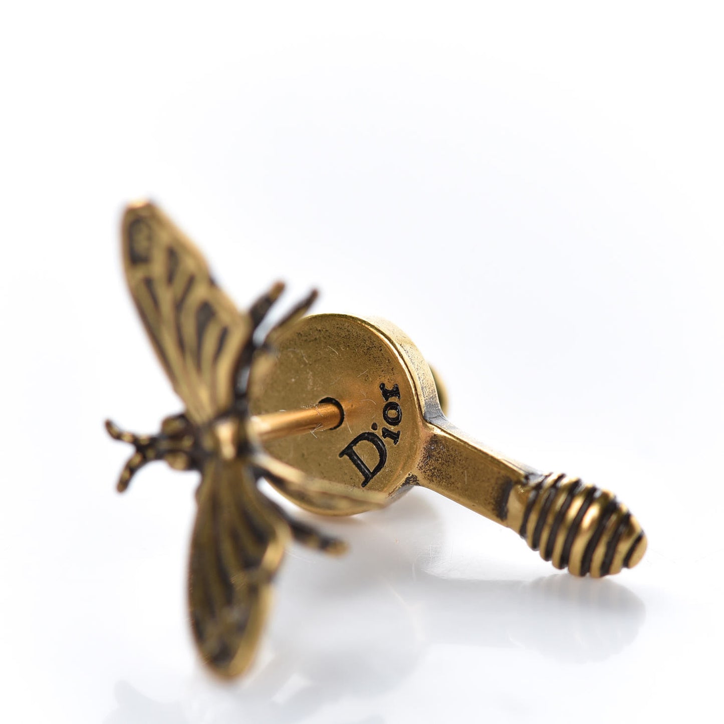 Metal J'Adior Earrings Aged Gold