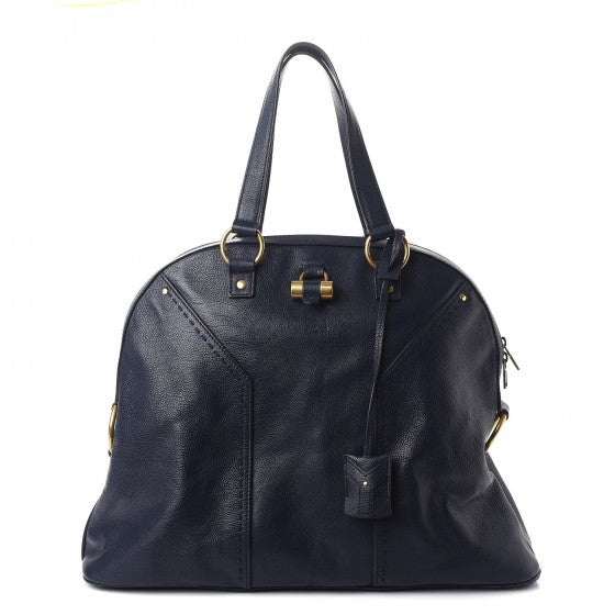 Saint Laurent Calfskin Oversized Muse Navy Blue 1 of 9