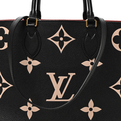Louis Vuitton Empreinte Monogram Giant Onthego MM Black Beige 7 of 9