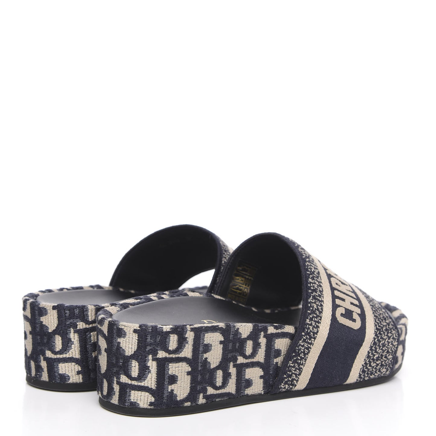 Oblique D-Way Platform Sandal 37 Deep Blue