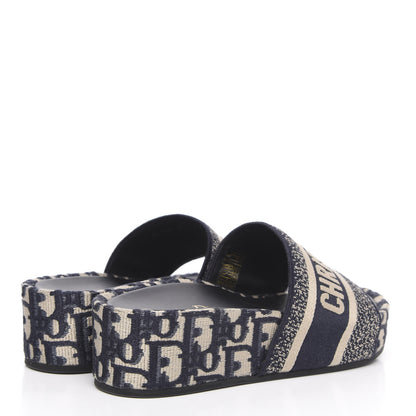 Christian Dior Oblique D-Way Platform Sandal 37 Deep Blue 4 of 9