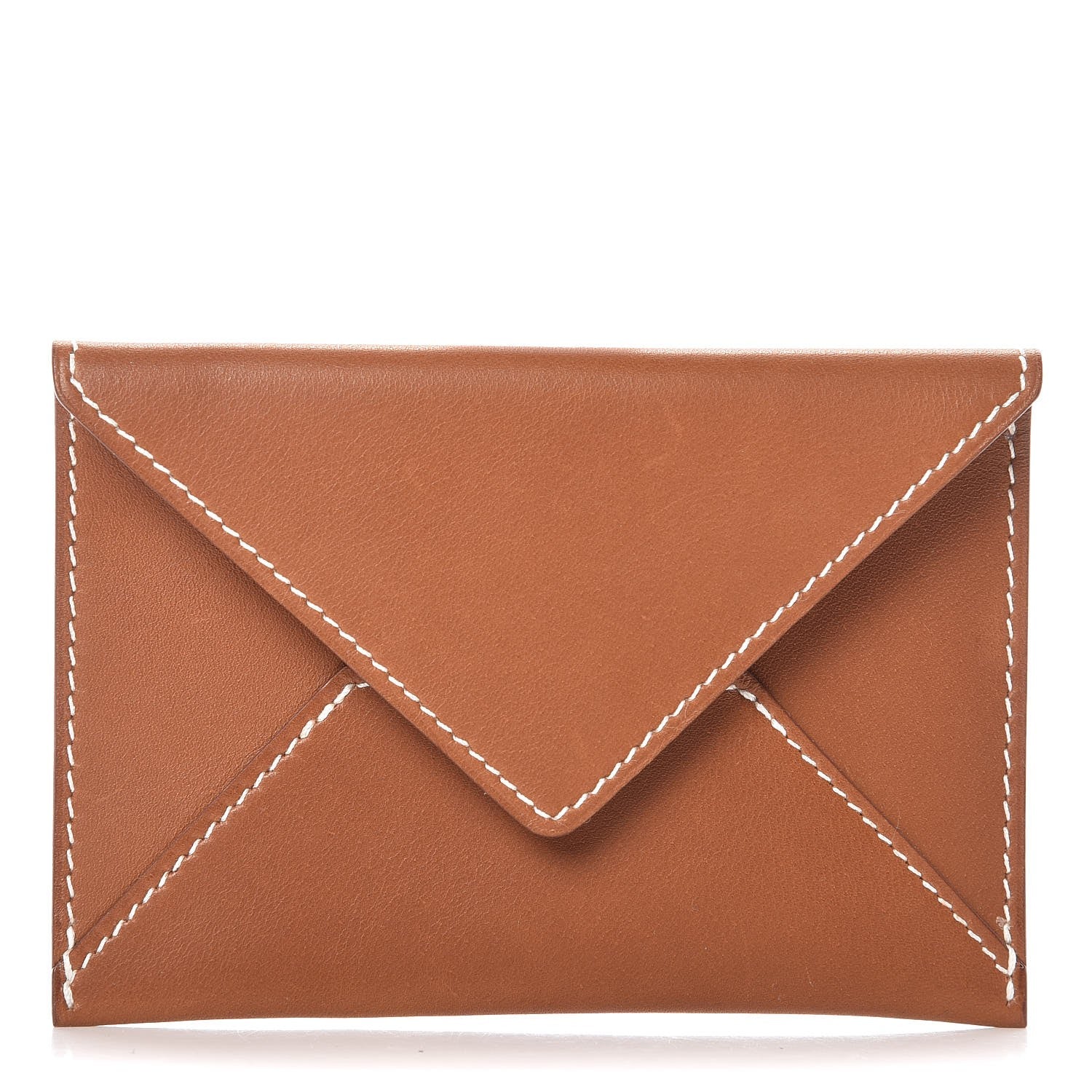 Hermes Natural Barenia Envelope Card Holder Fauve 1 of 8