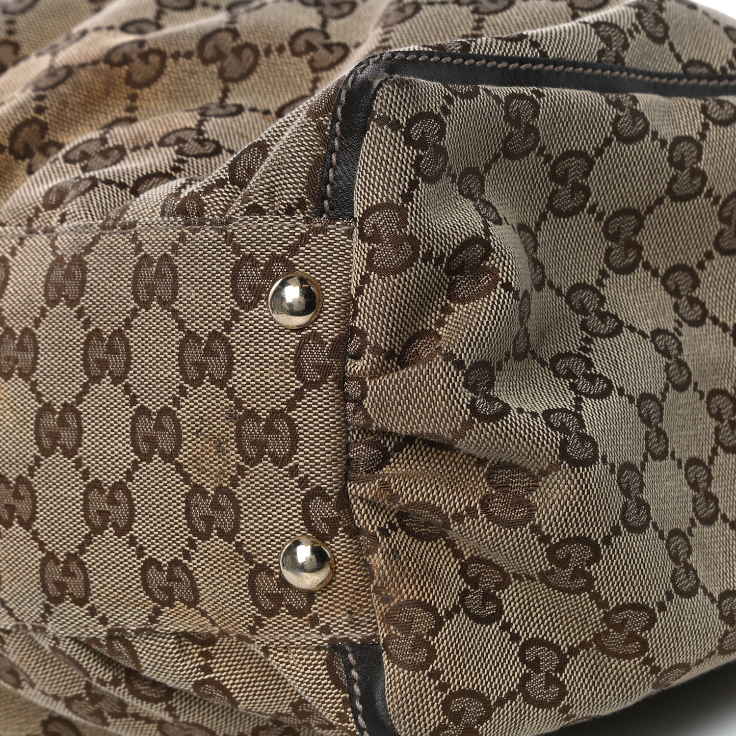 Gucci Monogram D Gold Tote Dark Brown 10 of 11