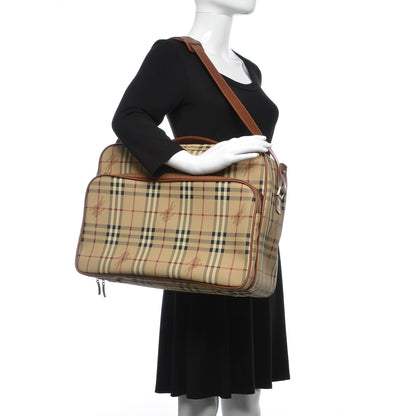 Burberry Haymarket Check Travel Bag Brown 2 of 15