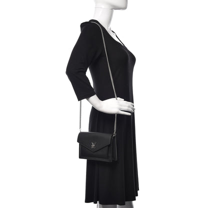 Louis Vuitton Soft Calfskin My Lockme Chain Pochette Black 1 of 9