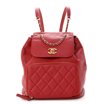 Chanel Caviar Quilted Business Affinity Backpack Red 1 of 12