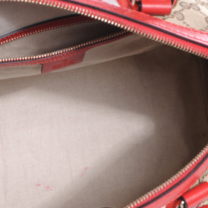 Gucci Monogram Vintage Web Medium Boston Red 6 of 8
