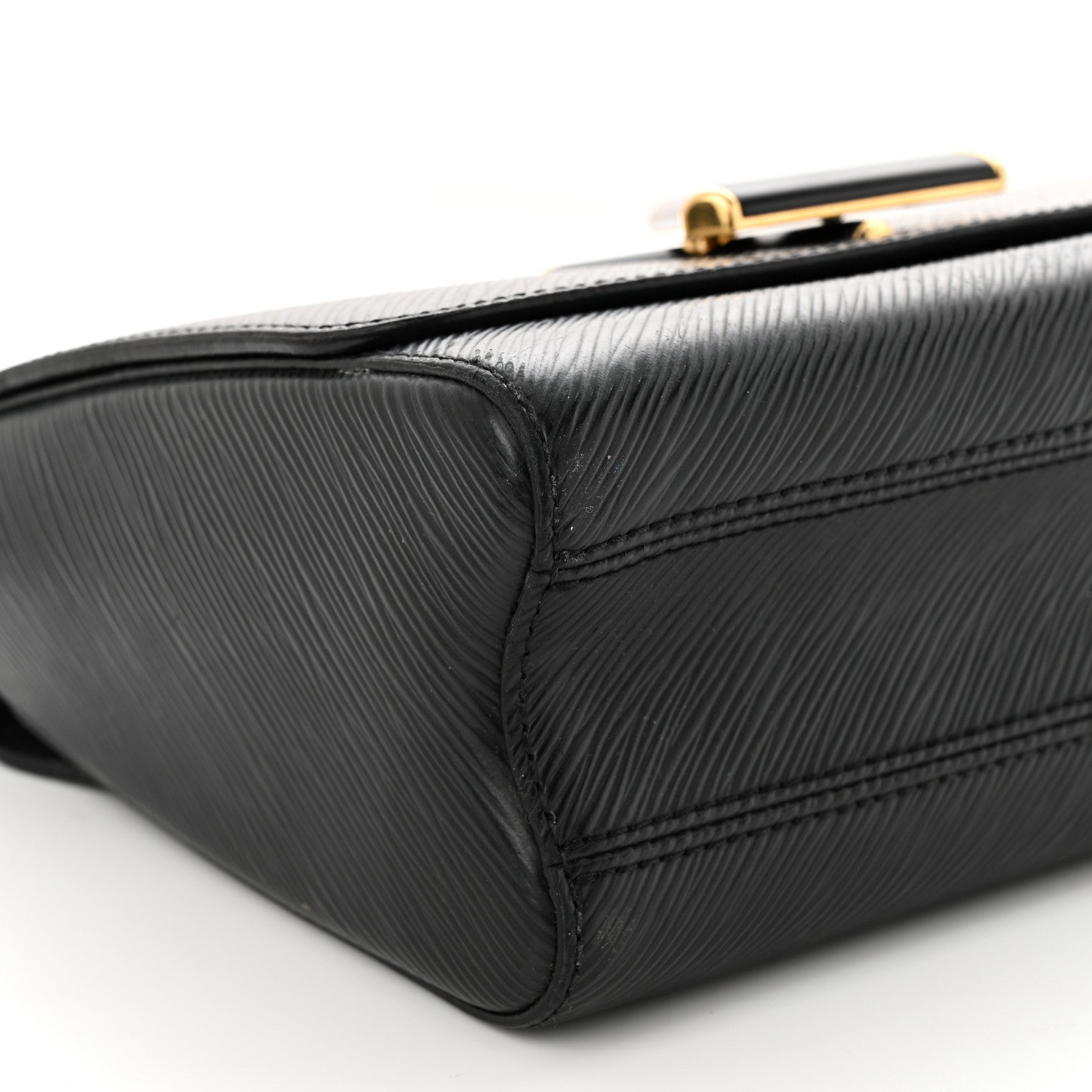 Louis Vuitton Epi Twist Shoulder Bag MM Matte Black Gold 9 of 19