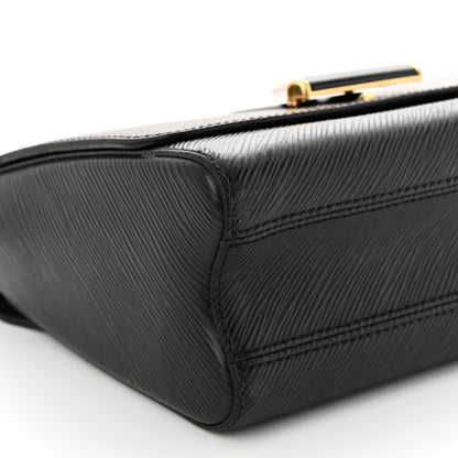 Louis Vuitton Epi Twist Shoulder Bag MM Matte Black Gold 9 of 19