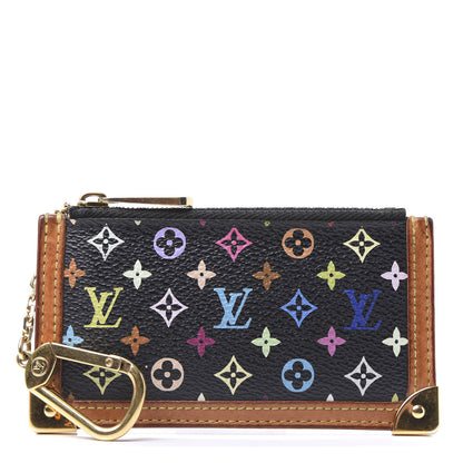 Louis Vuitton Monogram Multicolor Key Pouch Black 1 of 10