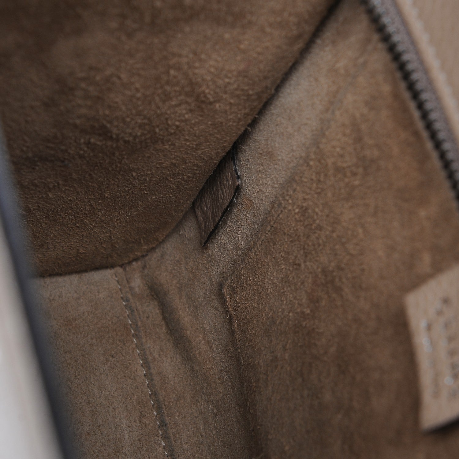 Celine Drummed Calfskin Nano Luggage Dune 8 of 8