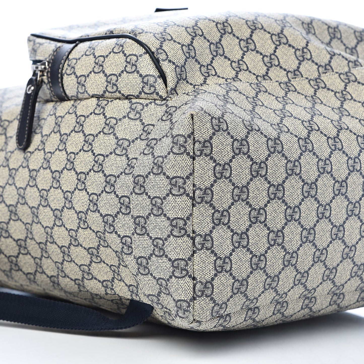 GG Supreme Monogram Medium Single Buckle Backpack Navy