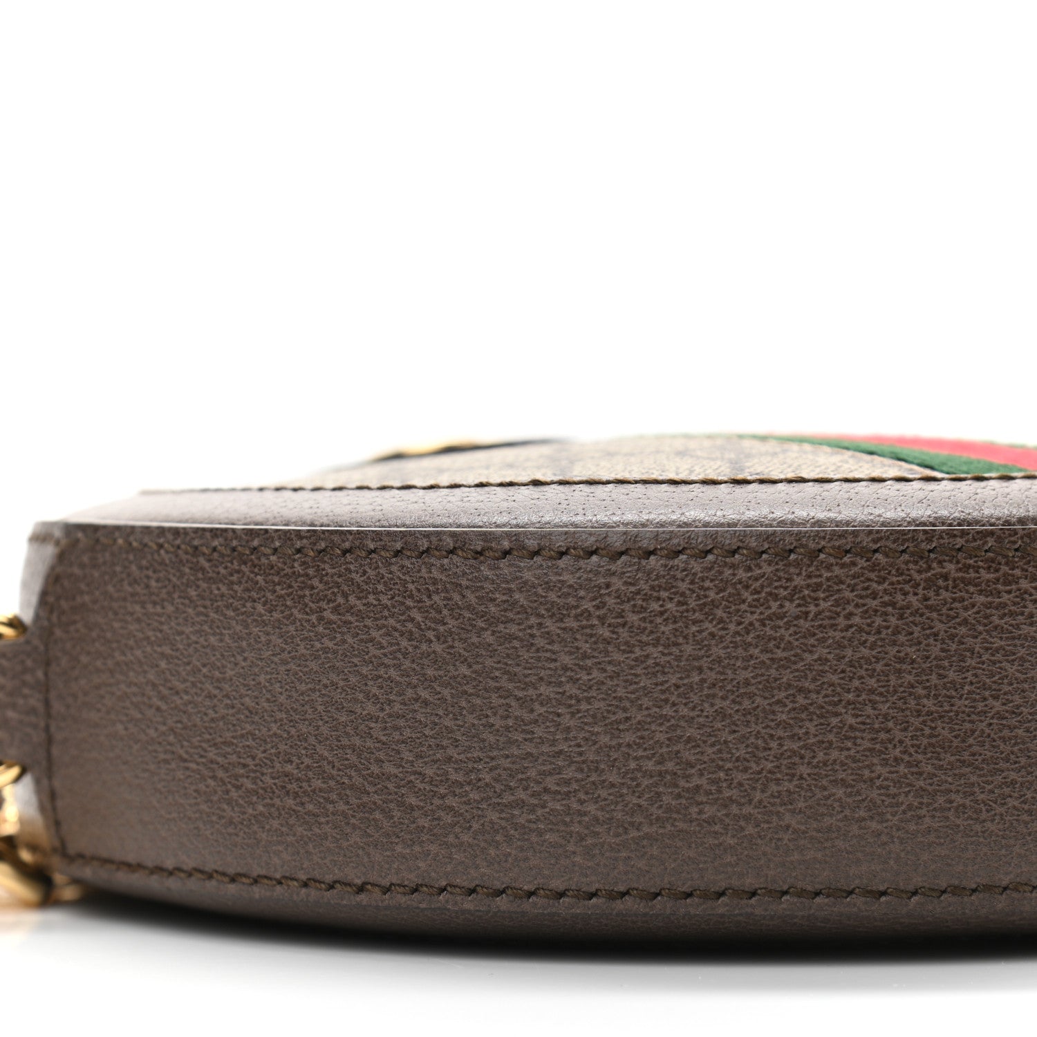 Gucci GG Supreme Monogram Web Mini Ophidia Round Shoulder Bag Brown 10 of 12