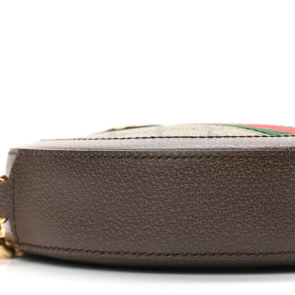 Gucci GG Supreme Monogram Web Mini Ophidia Round Shoulder Bag Brown 10 of 12