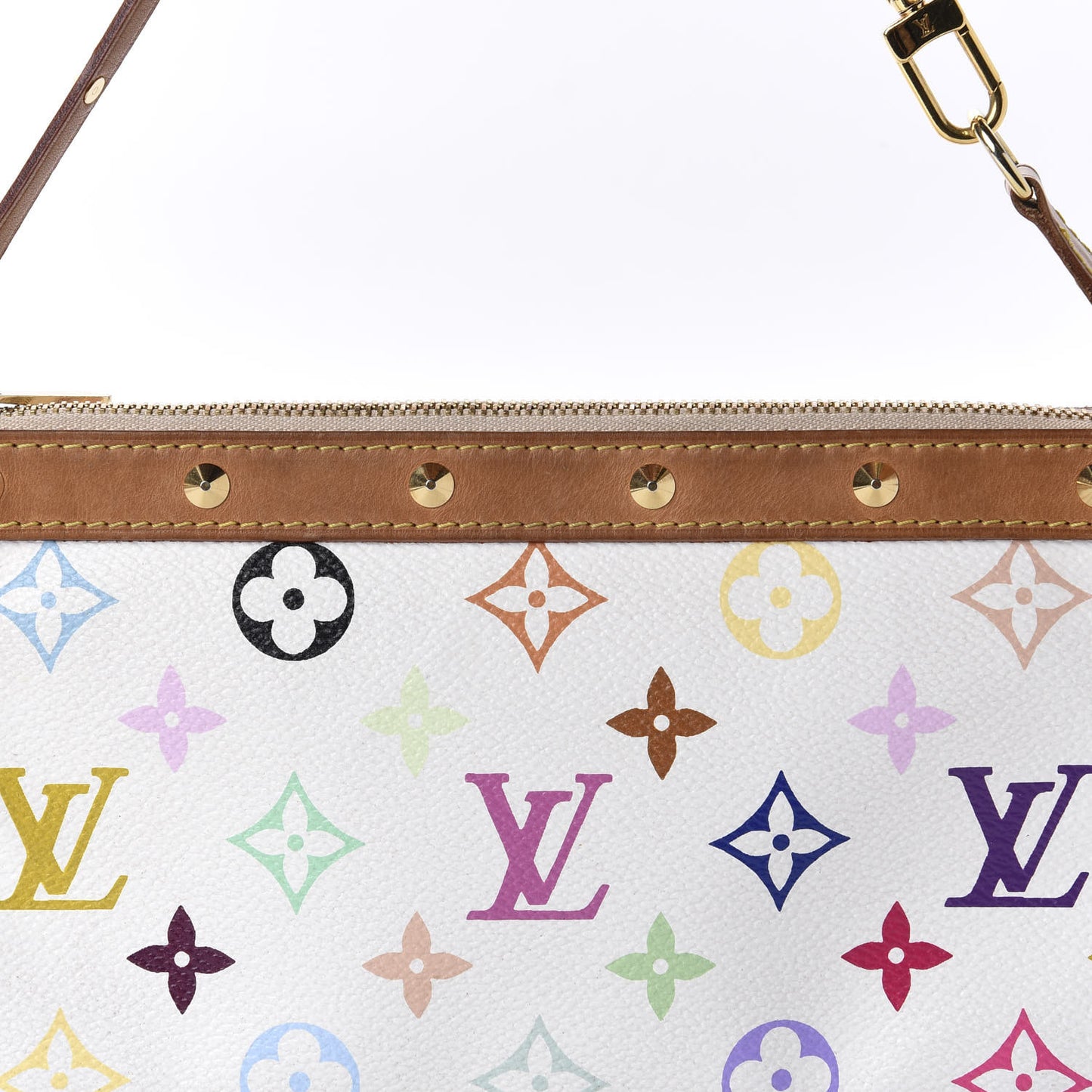 Monogram Multicolor Pochette Accessories White