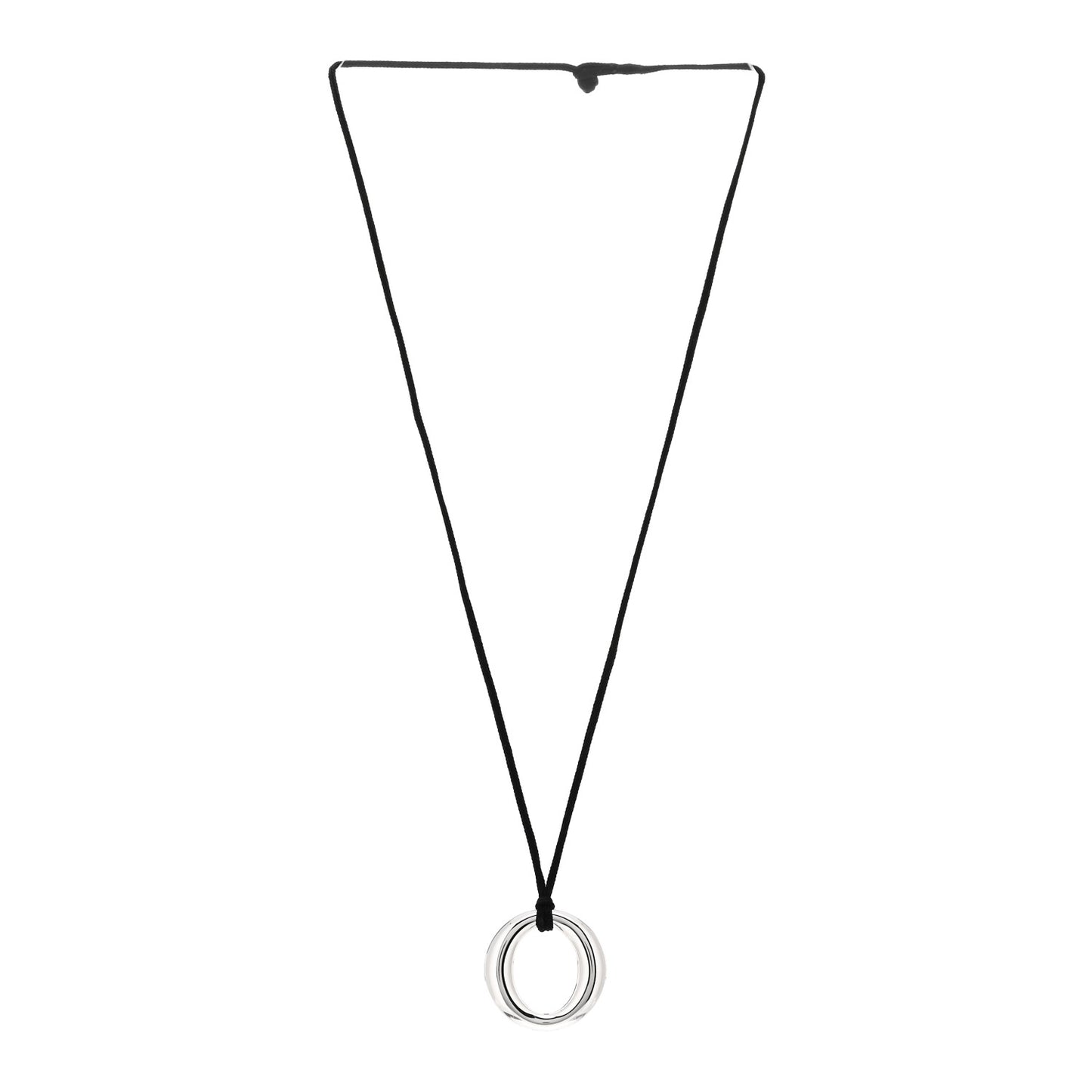 Sterling Silver Elsa Peretti Sevillana Circle Cord Necklace