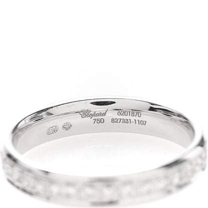 Chopard 18K White Gold Diamond .51ct 3.5mm Wedding Band Ring 50 5.25 5 of 6