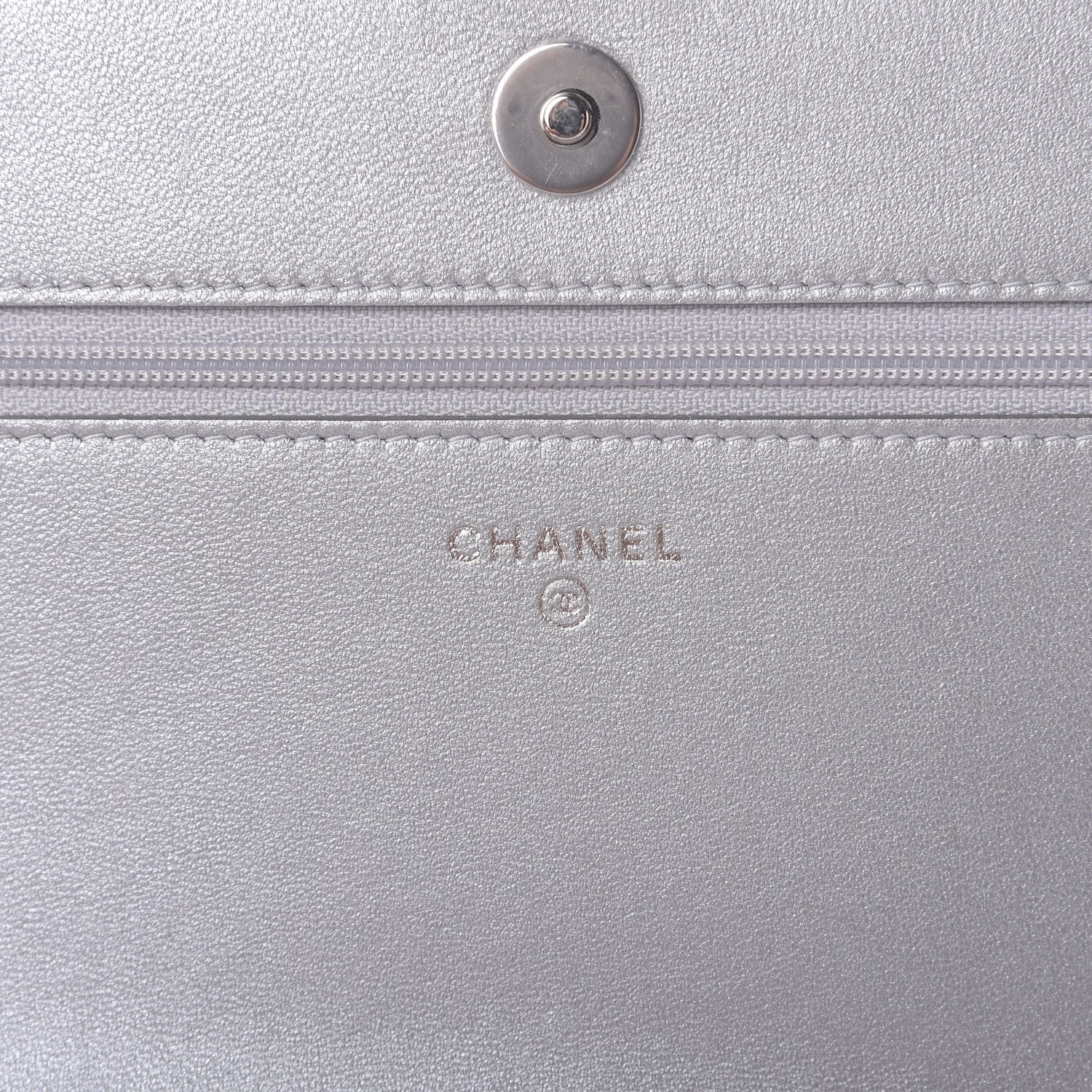 Chanel Lizard Calfskin Boy Wallet on Chain WOC Black Silver 8 of 12