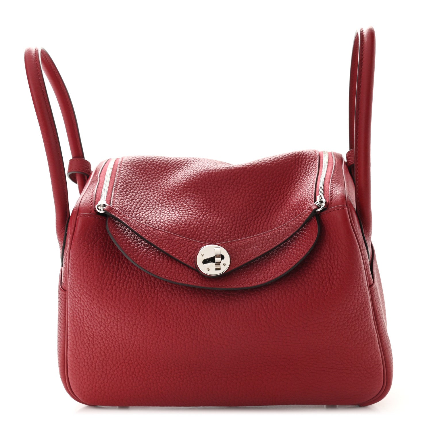 Hermes Taurillon Clemence Lindy 26 Rouge Grenat 1 of 9