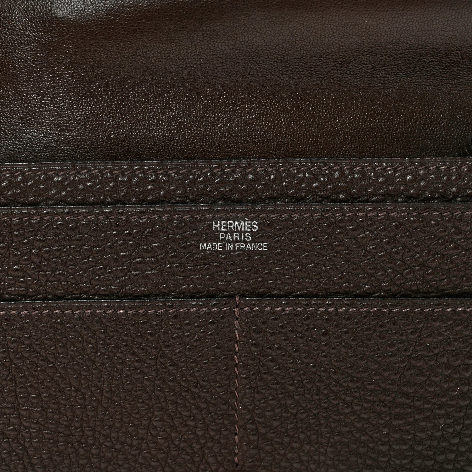 Hermes Togo Dogon Duo Wallet Chocolate 6 of 11