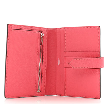 Hermes Chevre Mysore Bearn Compact Wallet Rose Lipstick 5 of 11