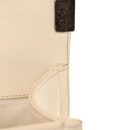 Chanel Caviar Quilted Medium Boy Flap Ivory 14 of 20