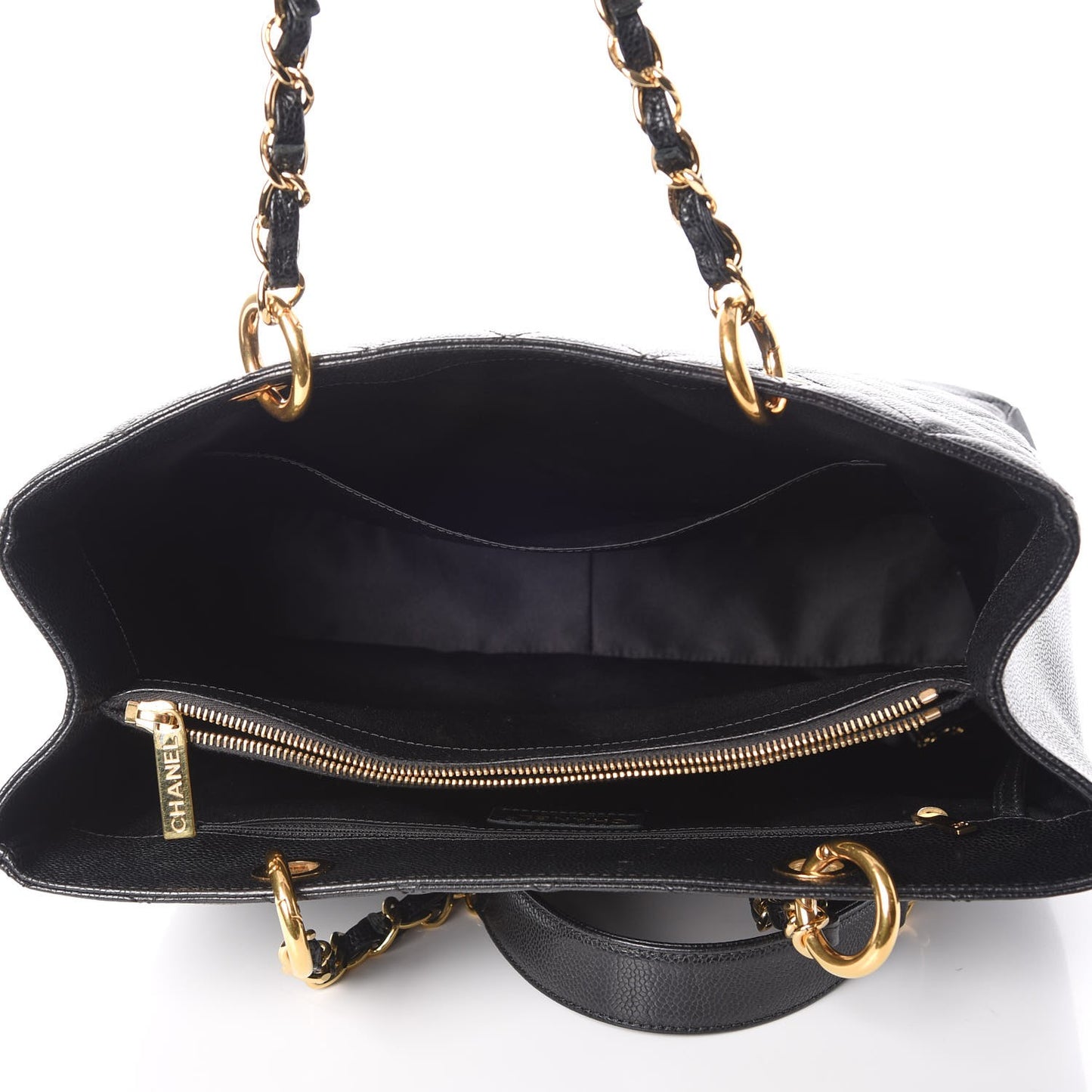 Caviar Quilted Grand Shopping Tote GST Black