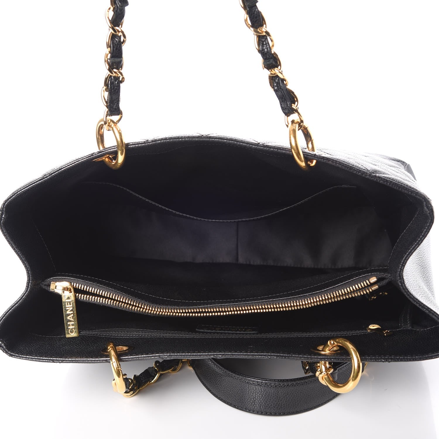 Chanel Caviar Quilted Grand Shopping Tote GST Black 5 of 12