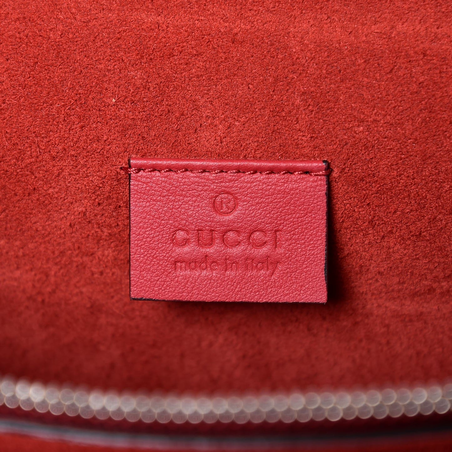 GG Supreme Monogram Suede Cudu Medium Dionysus Shoulder Bag Beige Ebony Vulcanic Red