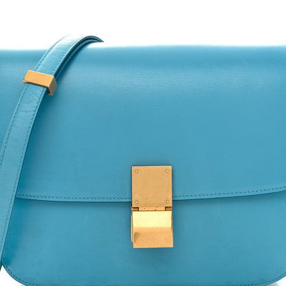 Celine Box Calfskin Medium Classic Box Flap Bag Blue 8 of 12