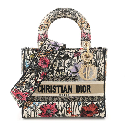 Christian Dior Canvas Embroidered Mille Fleurs Medium Lady D-Lite Multicolor 1 of 12