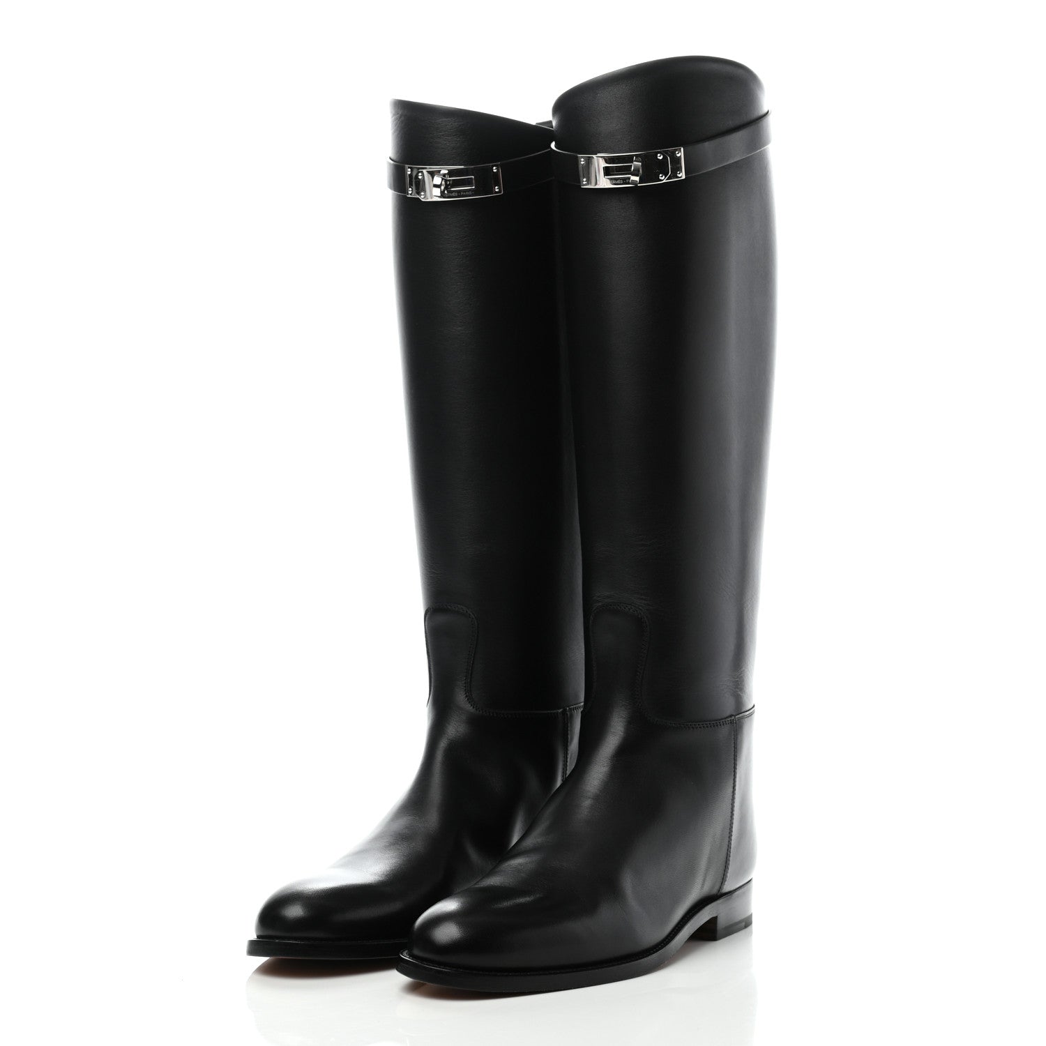 Hermes Box Kelly Jumping Boots 38 Black 3 of 8